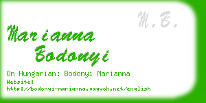 marianna bodonyi business card